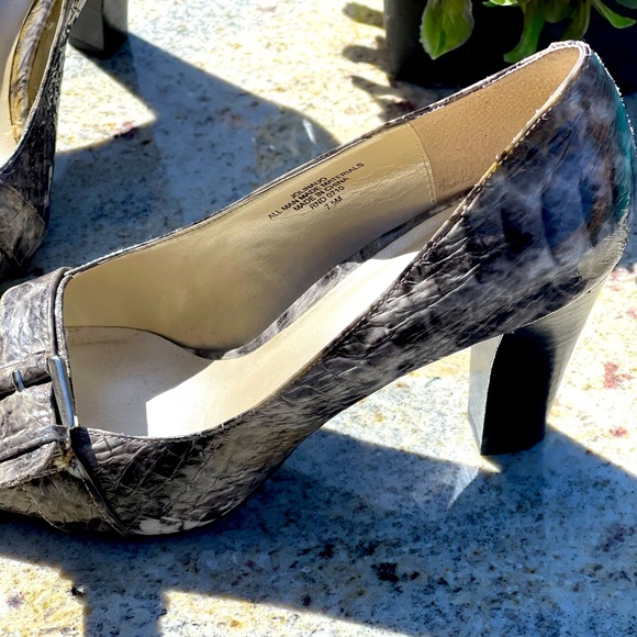 Faux Snake Skin Heels - Picture 3 of 7